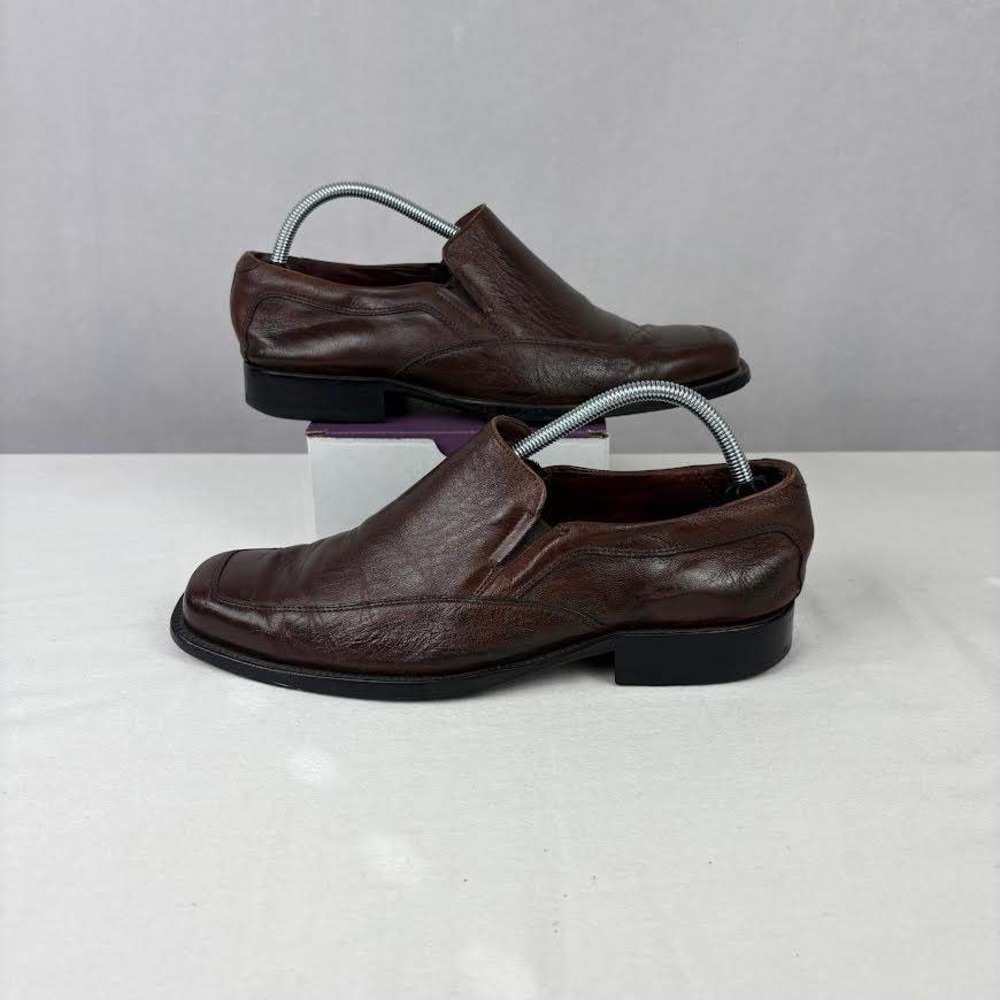Johnston & Murphy Mens Brown Leather Slip On Loafer Dress Shoes Size 9M‎
